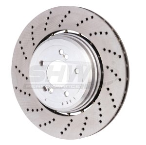 BMW M5 Brake Rotor (1) - Left Rear - SHW Performance - Cross-Drilled Lightweight - `06-`10 BMW M5 Brake Rotor (1) - Left Rear - SHW Performance - Cross-Drilled Lightweight - `06-`10